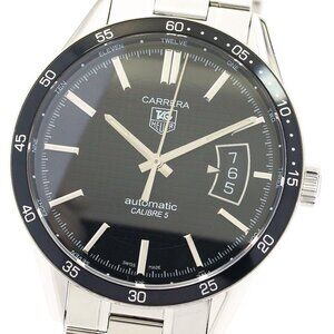 Tag Heuer Carrera Men's Watch WV211M Calibre 5 Swiss Automatic Black Dial 39mm